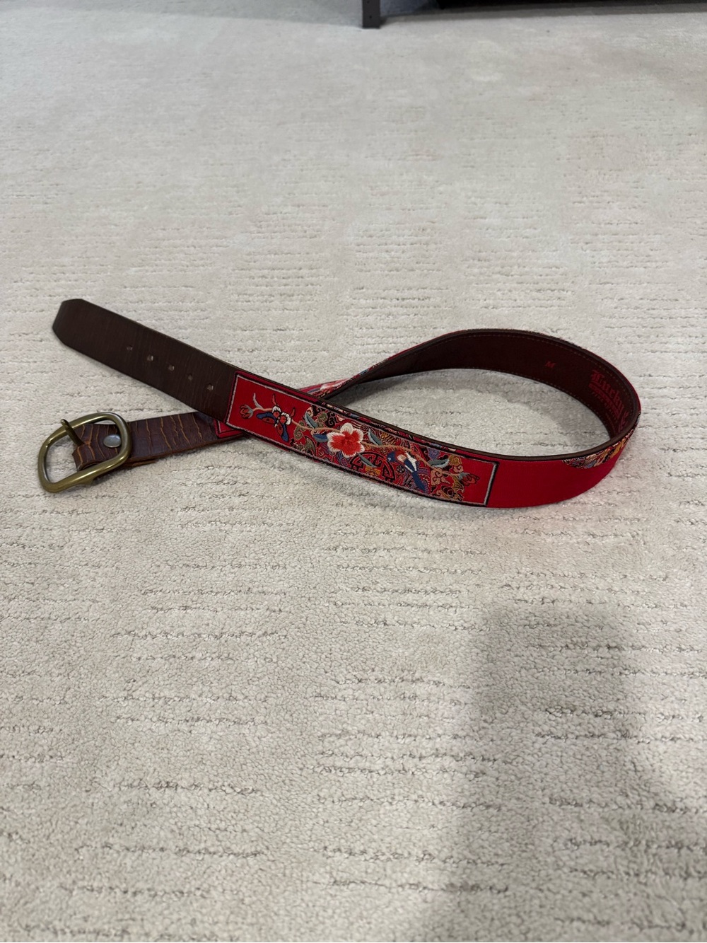 Vintage Lucky Floral Embroidered Women's Belt